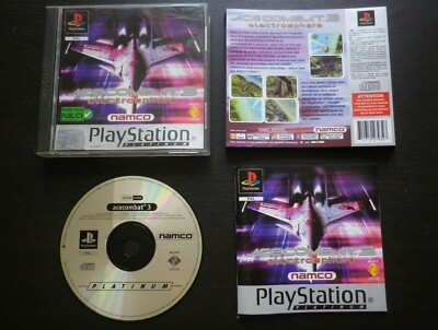 Jeu Ace Combat 3 Electrosphere PS1 - Version Platinum PAL FR Complète (CIB), Bon état