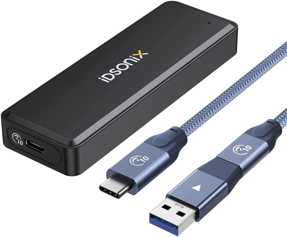 iDsonix M.2 NVME SSD Hard Drive Enclosure External for SSD 2230 2242 2260 2280