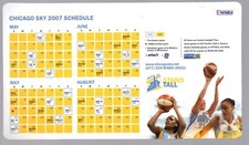 CHICAGO SKY WNBA BASKETBALL 2007 MAGNETIC SCHEDULE
