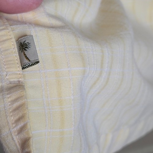 Camicia da campeggio Island Shores a quadri manica corta con bottoni giallo tropicale uomo taglia L - Foto 6 di 8