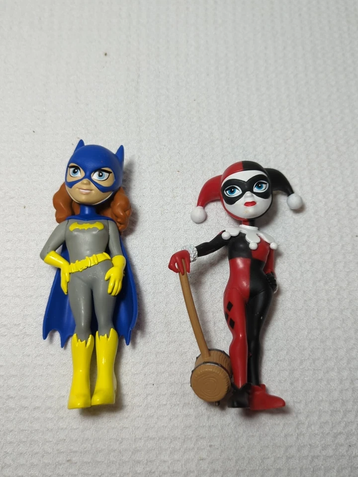 Funko Rock Candy Classic Batgirl Harley Quinn action figures set lot of 2 USED - Image 4 of 4