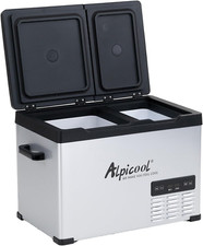 CHS45 Dual Temperature Control 12 Volt Refrigerator 33 Quart Portable Car Fridge