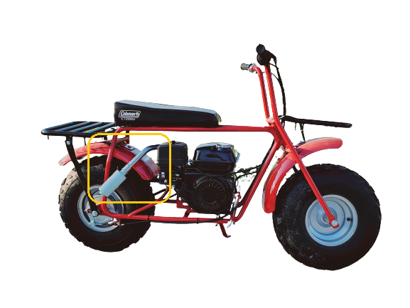 Exhaust With Muffler for: Coleman CT200U 196cc/6.5HP Gas mini bike