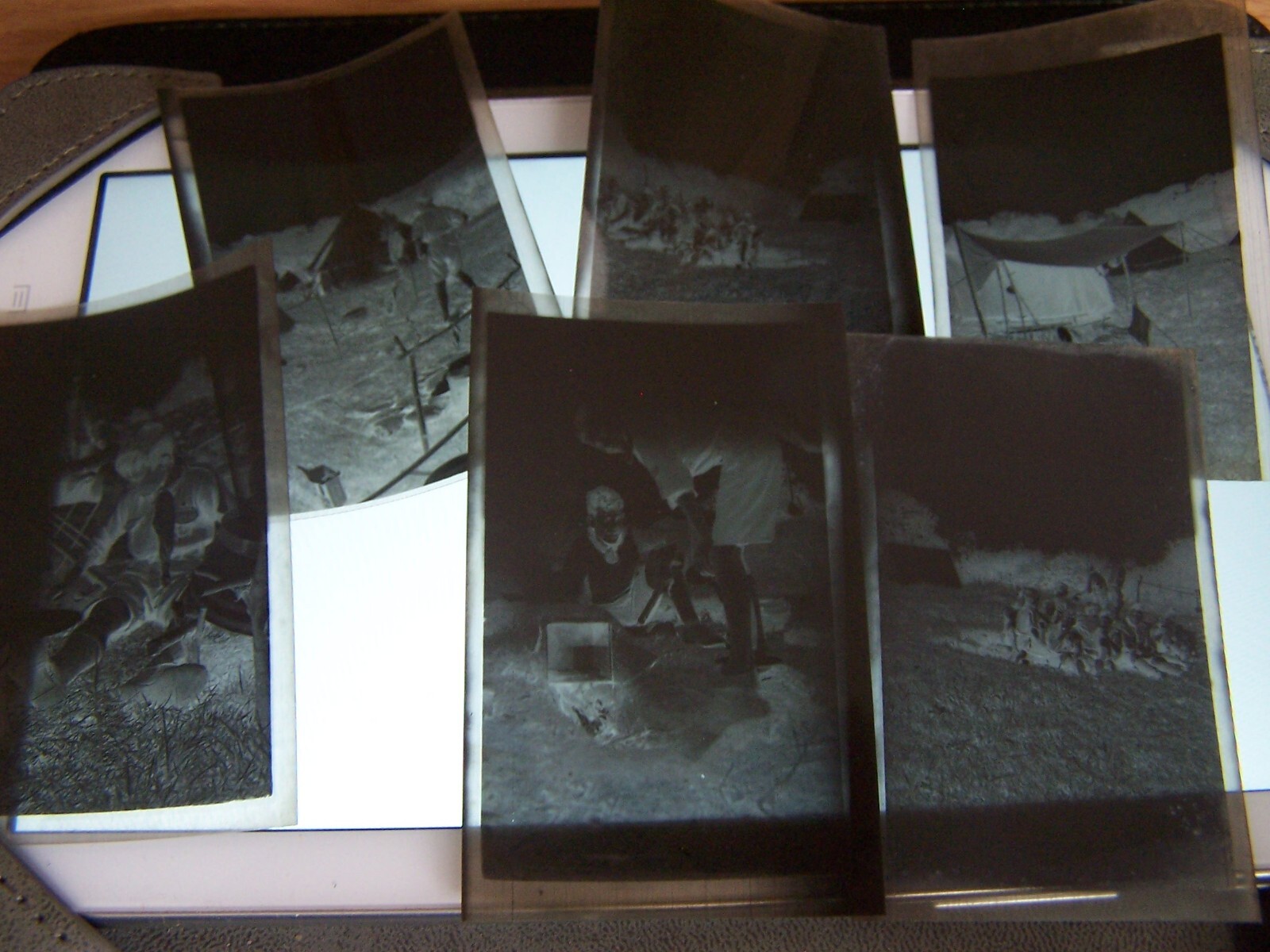 26 Vintage Photo Negatives Birdlip Scout Group Camping in Camp Tents