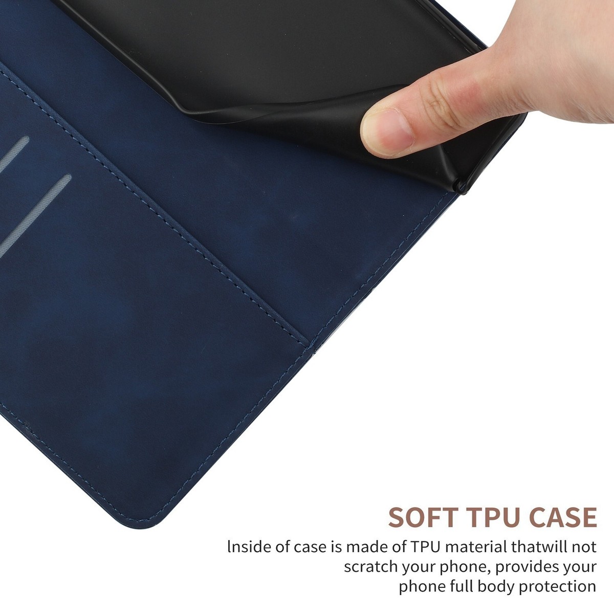 COMAKU Cover TCL 505, Custodia a Portafoglio Pelle con Supporto e Chiusura Magnetica - Rosso