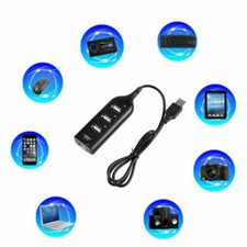 4 Port 2.0 USB High Speed Multi HUB Splitter Expansion Desktop PC Laptop Adapter