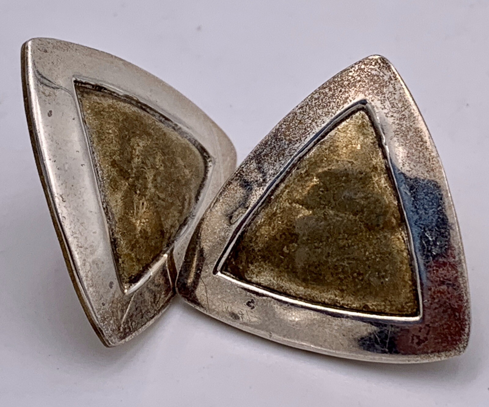 Jeep Collins Retired Hammered Brass And Sterling Silver Triangle