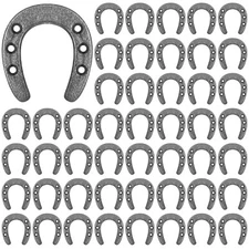 Gisafai 50 Pack 1.77 x 2 Inch Cast Iron Horseshoes for Crafts or Decorations ...