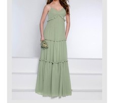 New Sage Green Bridesmaid Prom Boho Maxi Dress