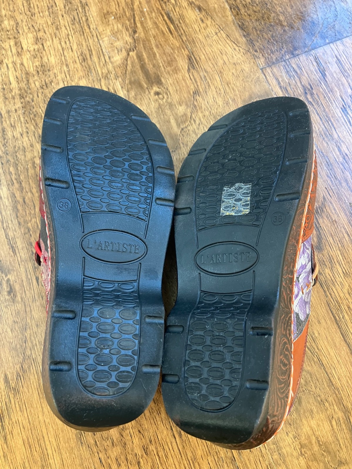 L'ARTISTE Spring Step Clog Women Sz 38 7.5 Leather Floral Shoes different colors