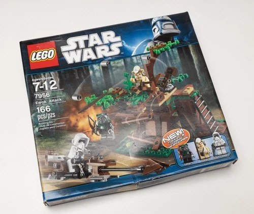 NEW/SEALED LEGO STAR WARS Retired Set #7956 Ewok Attack ROTJ Endor Biker Scout