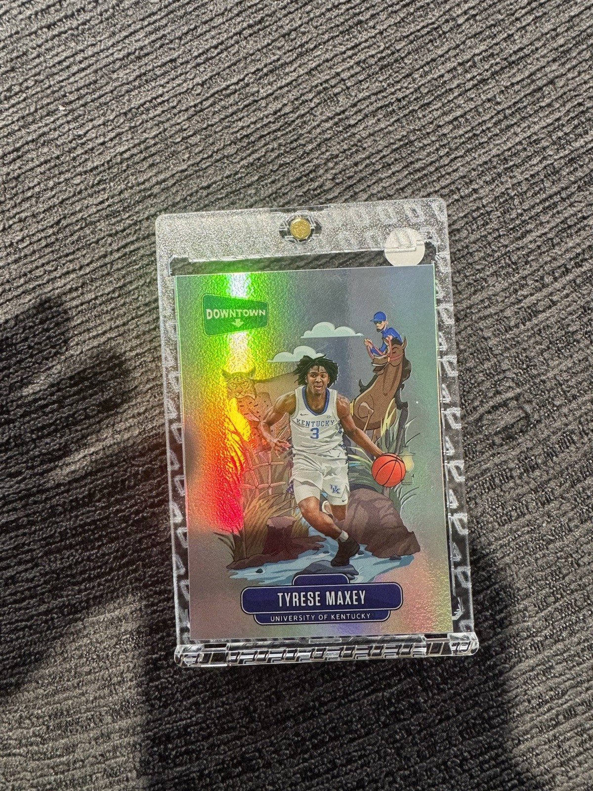 2020-21 Panini Prizm Draft Picks Downtown Tyrese Maxey #D-7 (RC)
