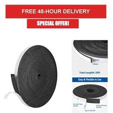 Self-Adhesive Foam Tape Weather Stripping 1/2in x 1/8in x 26ft