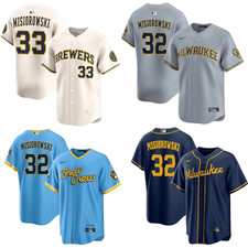 NWT Youth's Jacob Misiorowski Cream, Navy, Gray, Light Blue Stitched Jersey