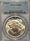 1925-S PEACE DOLLAR PCGS MS64