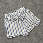 NWT So Goods For Life Women's High Rise Soft Shorts Blue Tan Striped Size Med — photo 1