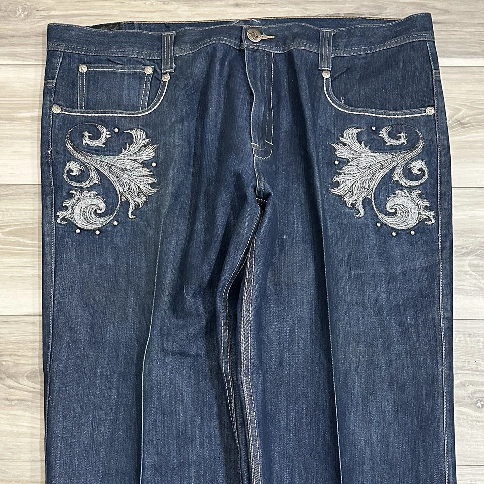 Jeans Delf Trading Imperious Para Hombres 42x29 Denim Y2k Años 90 Sueltos Anchos Hip Hop Grunge Foto 3 de 4