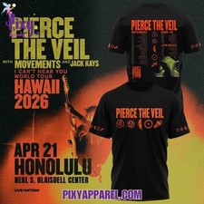 Pierce The Veil World I Can't Hear You Hawaii 2026 World Tour T-Shirt