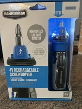 Hammerhead 4V  Lithium Rechargeable Screwdriver Circuit Sensor  Tech 9 Piece Bit