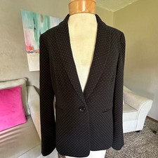 Tahari Arthur S. Levine Women's Black White Dot Blazer Jacket Size 6