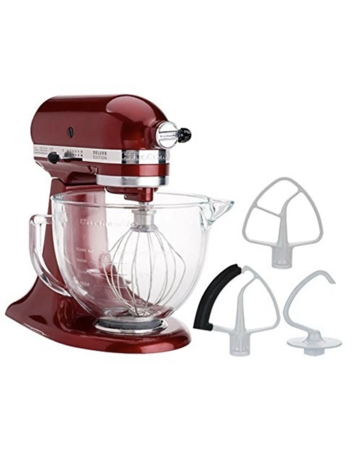KitchenAid 5-Quart Stand Mixer Glass Bowl Granadine