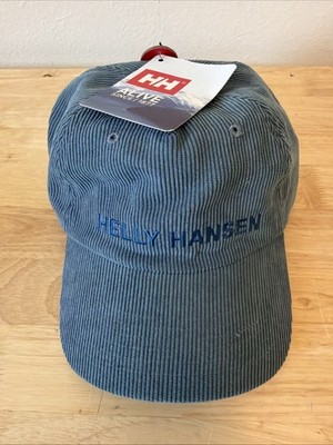 Helly Hansen Graphic Cap Sailing Strapback Corduroy Hat Embroidered Blue