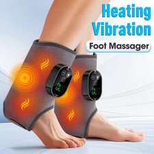 Electric Foot and Ankle Massager Brace for Pain Relief Heating Vibration Therapy