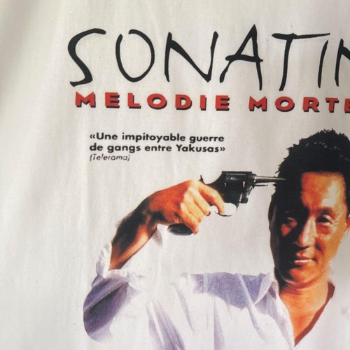 SONATINE Takeshi Kitano Movie 1993 Original promotional Tshirts Size L White - Picture 3 of 7
