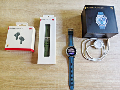 Huawei Watch GT 5 46mm Smartwatch + Huawei Buds 5i + 2. Armband **WIE NEU** SET