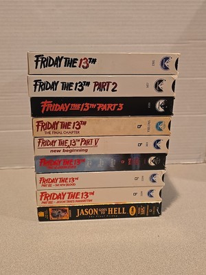 Friday The 13th Original VHS Tape Lot Set 1 - 9 Jason Voorhees
