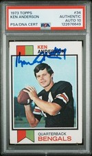 1973 Topps - Ken Anderson #34 (RC) ~~~AUTOGRAPHED!!!~~~