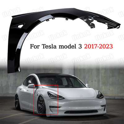 Fender For 2017-2023 Tesla Model 3 Front Passenger RH Side PBSB Painted