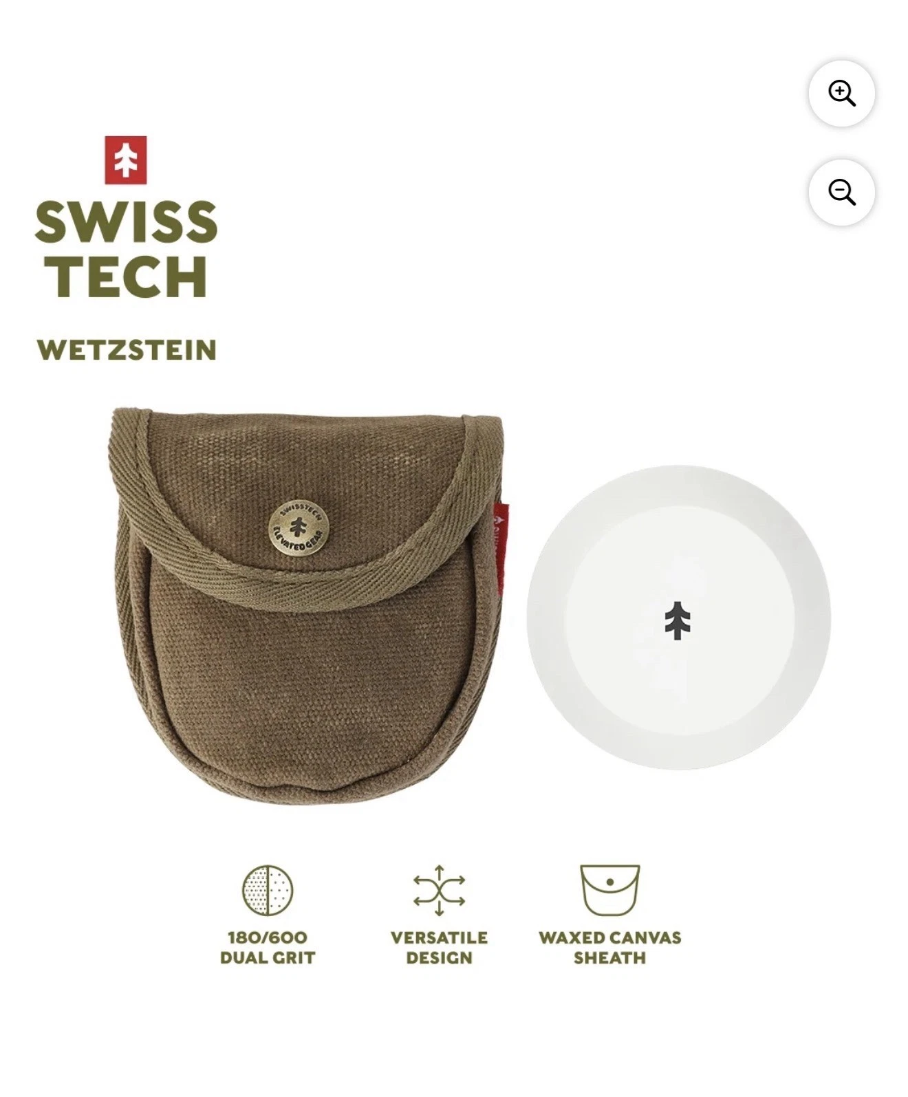 Swiss Tech 2-Stage Double Grain Sharpening Disc for Axes, Hives and Blades