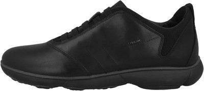 Geox Men's U Nebula Sneaker Black Leather, 6 Wide