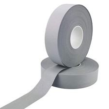 Sew On Silver Reflective Fabric Polyester DIY Tape Clothing 1 Inch x 164 Feet