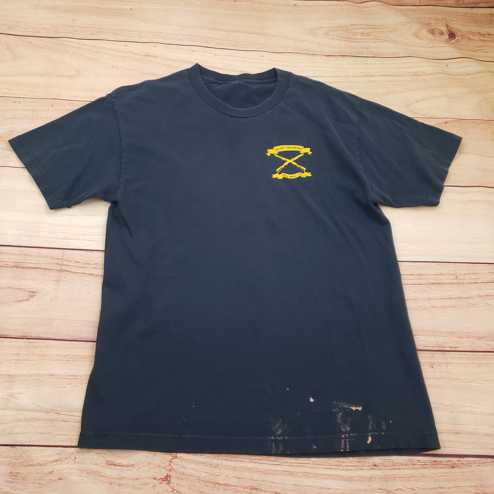 AT/FP Training T-Shirt Play Nice Think Twice Skull Guns Graphic Ammo Military