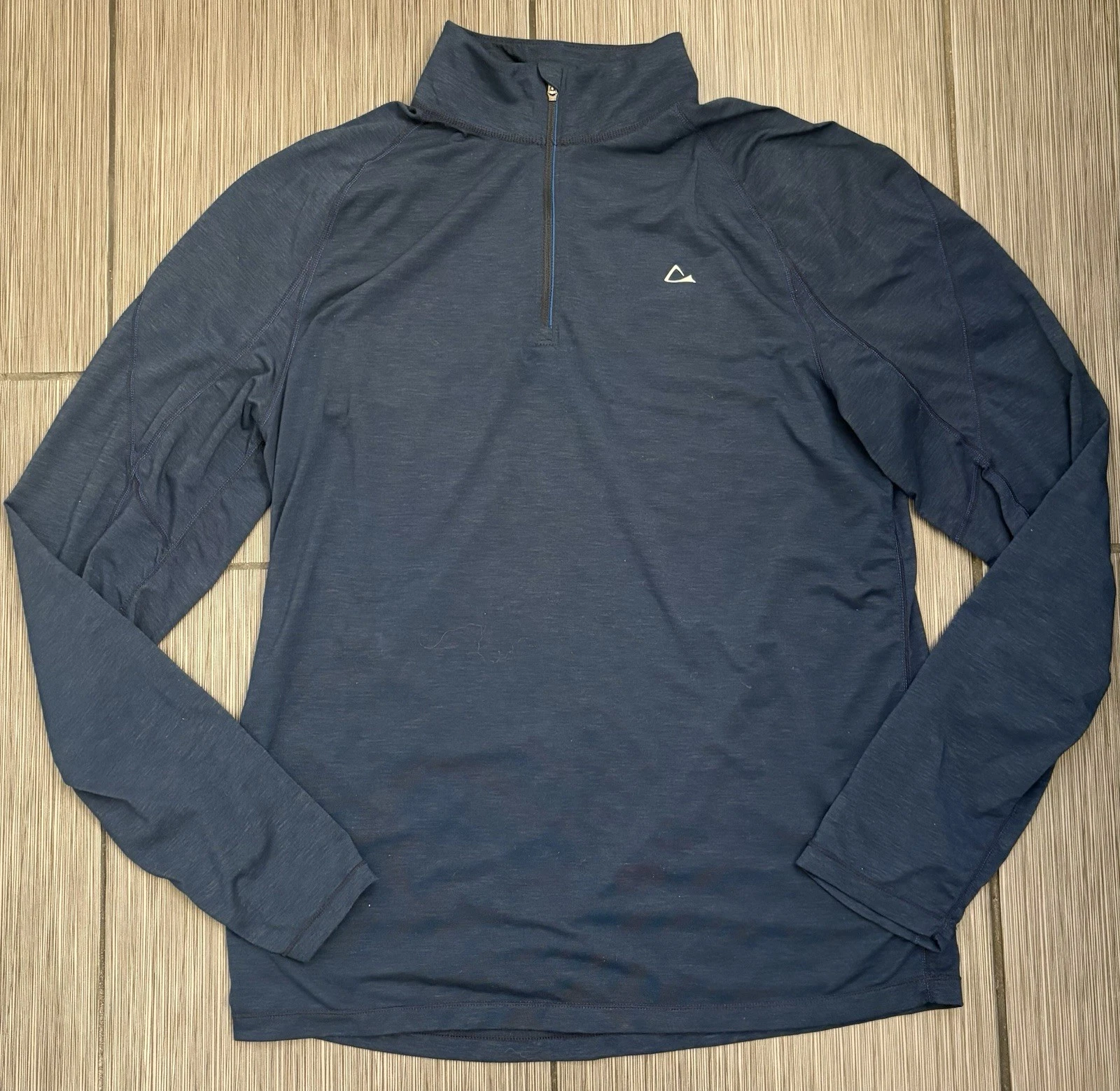 Merino Blend By Paradox Men’s Baselayer Quarter Zip Pullover Navy Medium