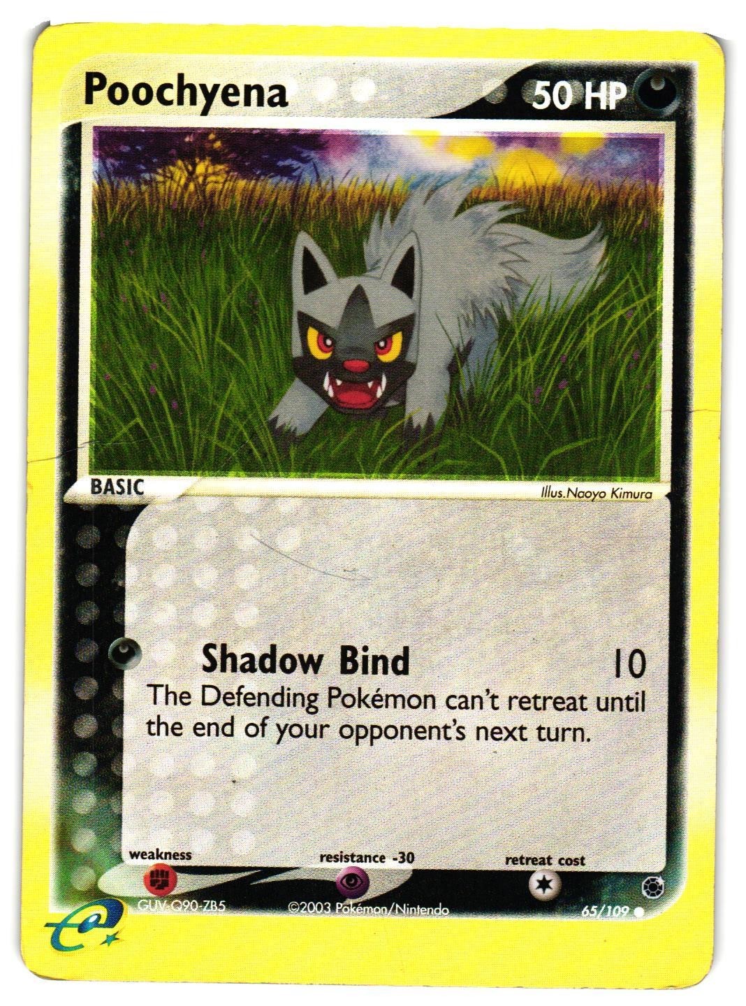 Pokémon TCG EX Ruby & Sapphire Poochyena 65/109 Reverse Holo MP