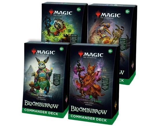 MTG Magic The Gathering Bloomburrow Set of 4 Commander Decks FACTORY SEALED!