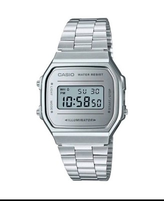 Casio Watch Vintage Unisex Adult Quartz Stainless Steel A168WEM-7EF Brand New