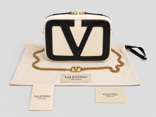 $2499 VALENTINO GARAVANI Viva Superstar Convertible Belt Bag - Beige Black Gold