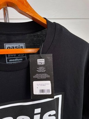OASIS WONDERWALL LIVE 25 WORLD TOUR T-SHIRT BLACK (2025) SIZE M T