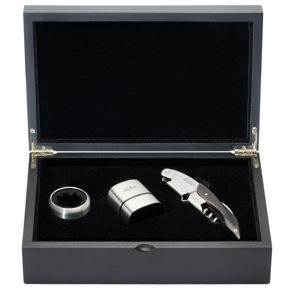 KäFer Sommelier Set 3-Tlg Edelstahl WeinöFfner Set Korkenzieher Mit ZubehöR-image