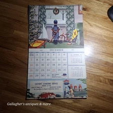 1952 Castors Standard service oil gas Champion illinois Advertising Calendar