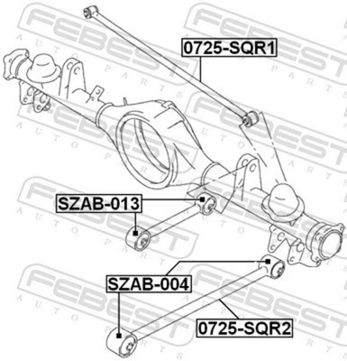 For FEBEST SZAB-013 SILENTBLOCK LONGITUDINAL REAR LEVER SUZUKI