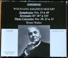 Mozart: Symphonies/Serenades/Piano Concertos - Walter (3 CD Set) Rare