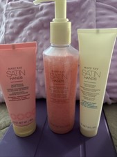Mary Kay Satin Hands Pampering Gift Set of 3 Blissful Pomegranate Limited Ed