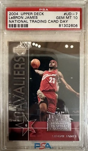 2004 Upper Deck LeBron James #UD-7 National Trading Card Day Cavaliers PSA 10