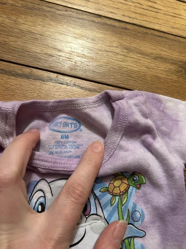 Artons Baby Girl 6 Months Beach Tye Dye Purple St. Pete Beach, FL Novelty - Изображение 2 из 3