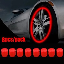 8pcs Car Tire Caps Glow In The Dark Tire Valve Caps Glowing Tire Valve Stem Caps